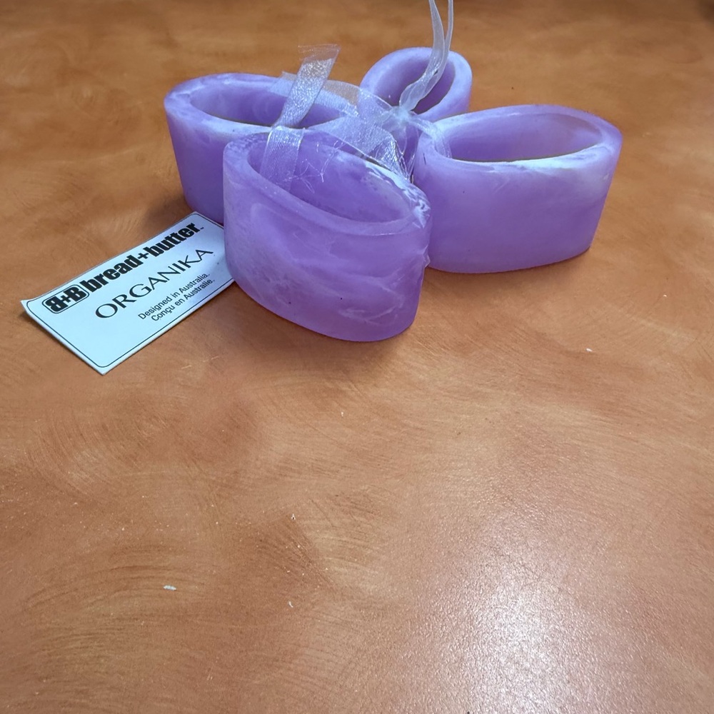 Purple Organika Napkin Rings